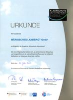 DIHK Urkunde Mitgliedschaft Klima- und Umweltschutzgruppe 2011
